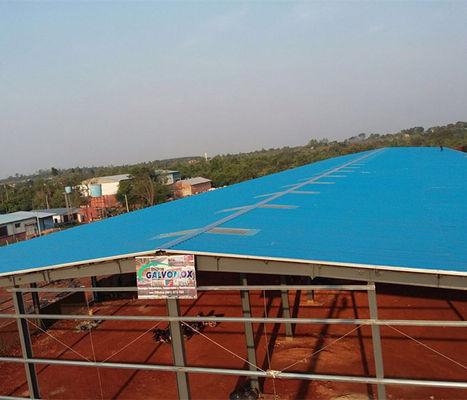 Les RP du toit DFT 80um d'os rayonnent l'entrepôt de structure métallique