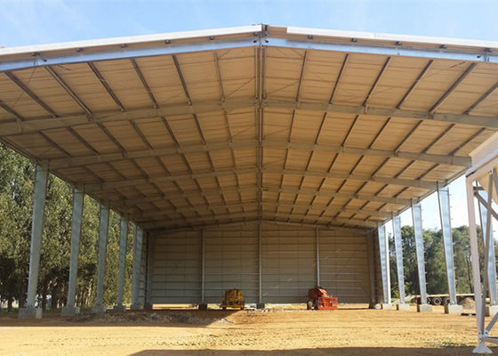 Cadre en acier léger galvanisé par hangar rapide d'entrepôt de structure métallique de construction