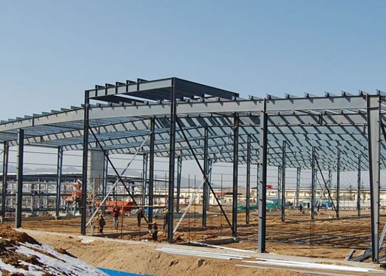 Envergure de haute résistance de la construction 30m de structure métallique de Q345b avec le cadre portail