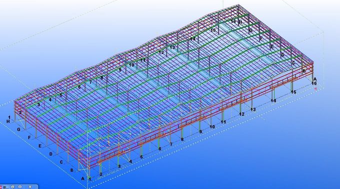 Construction de bâtiments industrielle de cadre de haute résistance de structure métallique 3