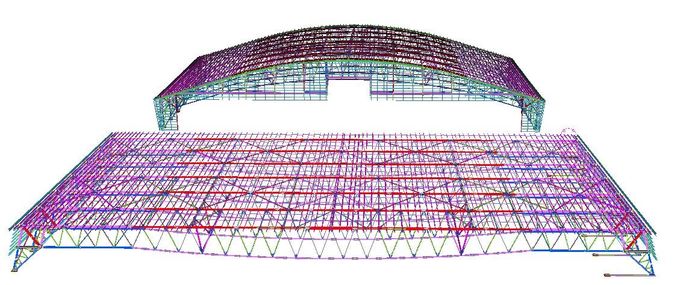 La catégorie de Q355B a préfabriqué le stade 5 d'hockey de Colombie de construction de structure métallique
